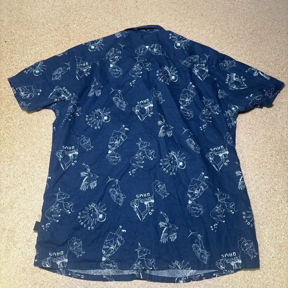 Patagonia Back Step Shirt AOP Short Sleeve Button Up Men’s Size XL